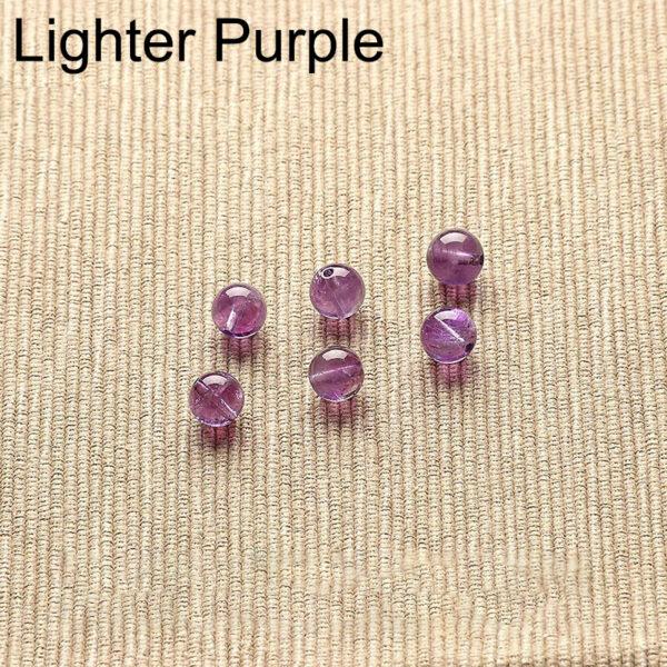 amethyst bead, purple bead, round bead, through hole bead - Image 3