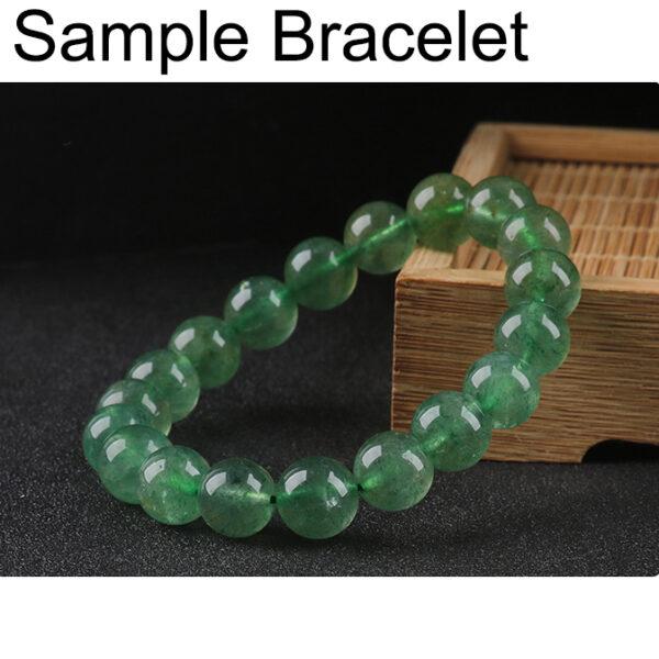 aventurine bead, green bead, round bead, through hole bead - Image 4