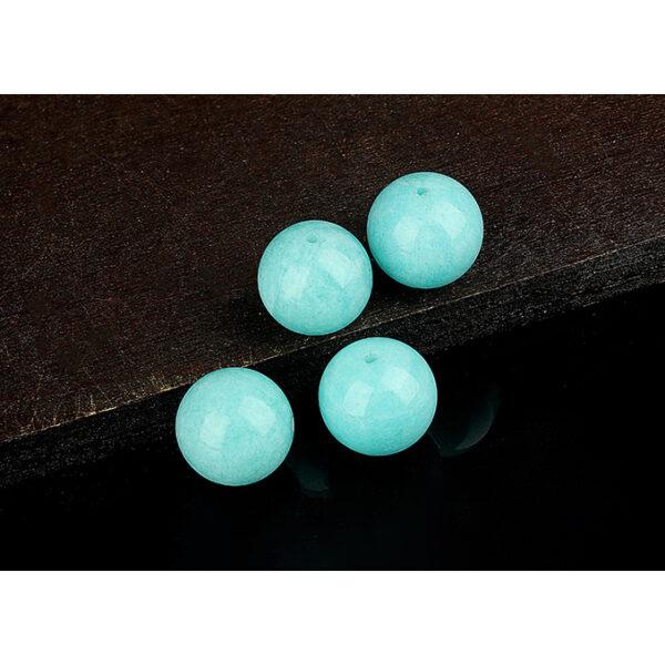 amazonite bead, green bead, round bead, through hole bead - Image 5