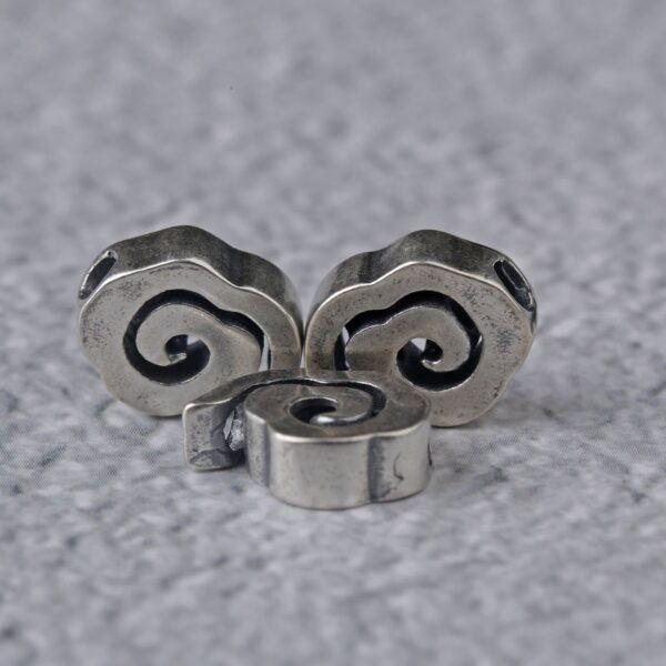 cloud bead, spacer bead, s925 sterling silver, silver bead, oxidized silver bead - Image 3