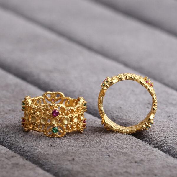 hollow ring bead, jump ring bead, spacer bead, s925 sterling silver, sterling silver bead, golden bead, gild bead - Image 3