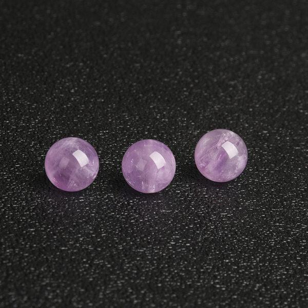 amethyst bead, lavender purple bead, round bead, through hole bead - Image 3