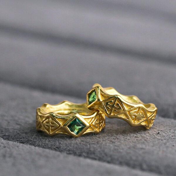 crown bead, ring bead, spacer bead, s925 sterling silver, sterling silver bead, golden bead, gild bead - Image 4