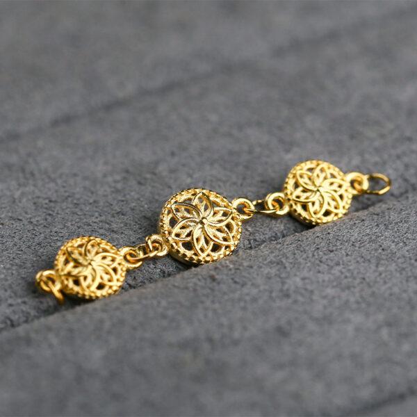 hollow flower chain, Extender Chain, Bracelet Extender, Necklace Extender, s925 sterling silver, silver Extender, golden Chain, gild Extender - Image 3