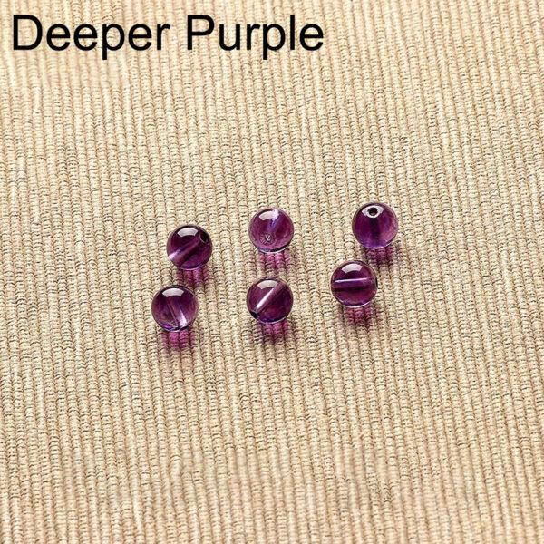 amethyst bead, purple bead, round bead, through hole bead - Image 4