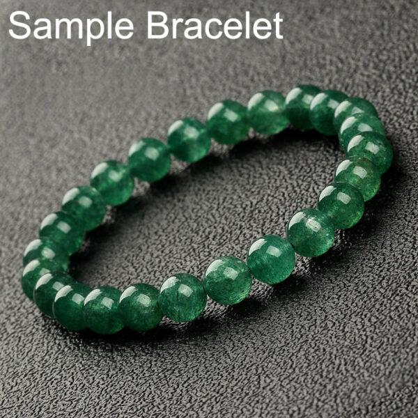 aventurine bead, green bead, round bead, through hole bead - Image 5