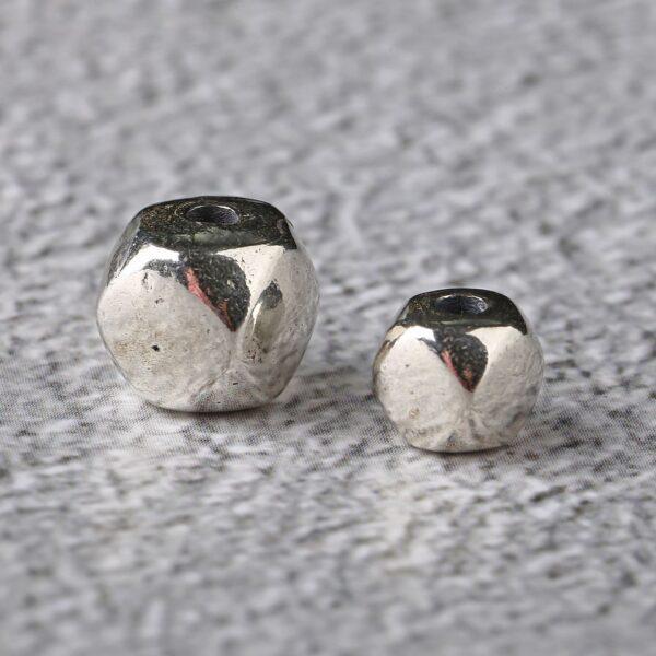 square bead, cube bead, simple smooth bead, spacer bead, s925 sterling silver, silver bead, oxidized silver bead - Image 4