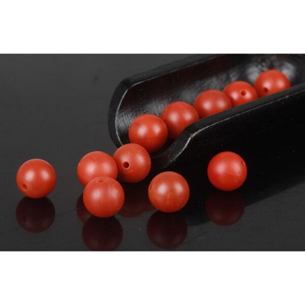 red agate bead, baoshan nanhong bead, round bead, through hole bead - Image 4