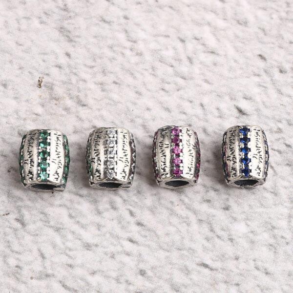 oval bead, retro bead, spacer bead, s925 sterling silver, silver bead, oxidized silver bead - Image 5