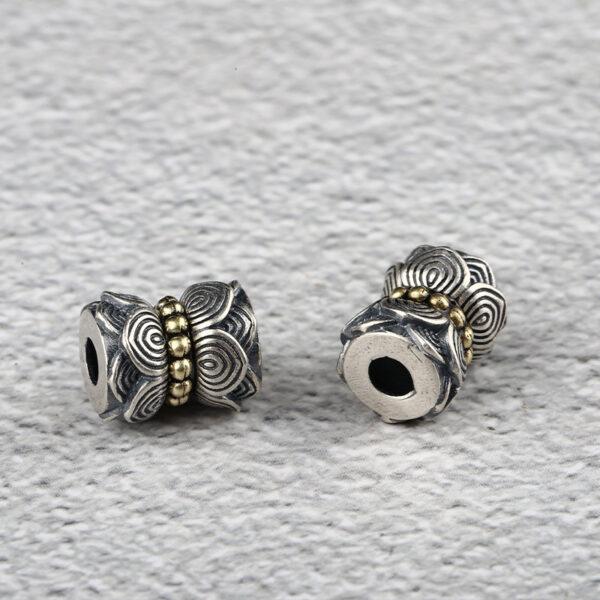 lotus flower bead, flower bead, spacer bead, s925 sterling silver, silver bead, oxidized silver bead - Image 3