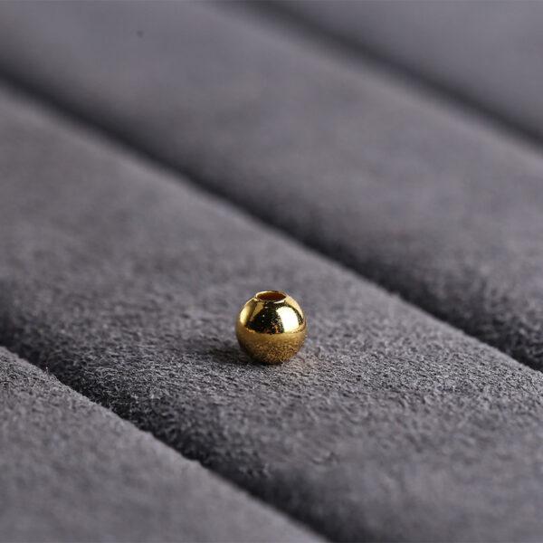 round bead, bright bead, smooth bead, simple bead, spacer bead, s925 sterling silver, sterling silver bead, golden bead, gild bead - Image 8