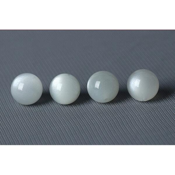 white moonstone bead, moonstone bead, round bead, through hole bead - Image 5