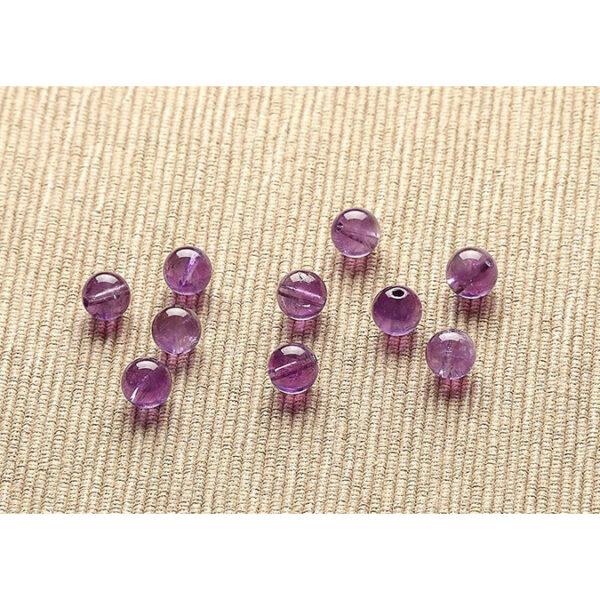 amethyst bead, purple bead, round bead, through hole bead - Image 5