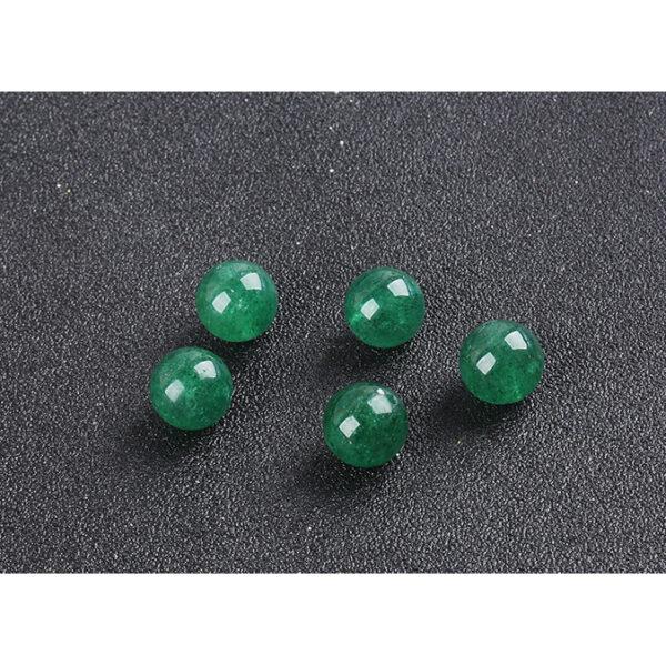 aventurine bead, green bead, round bead, through hole bead - Image 6