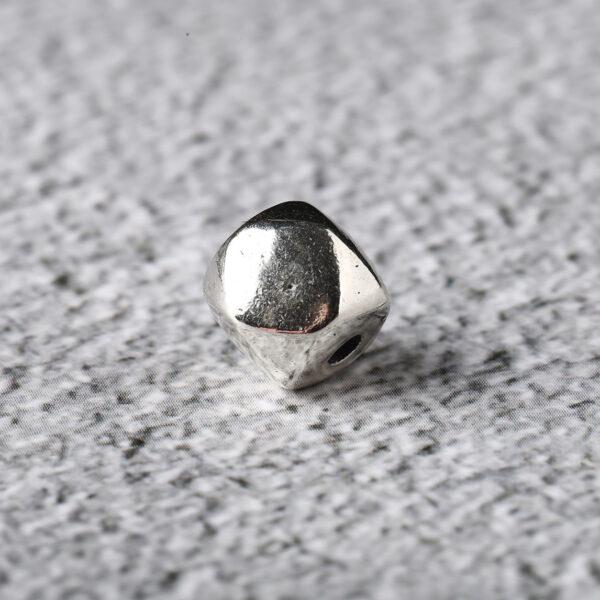 square bead, cube bead, simple smooth bead, spacer bead, s925 sterling silver, silver bead, oxidized silver bead - Image 5