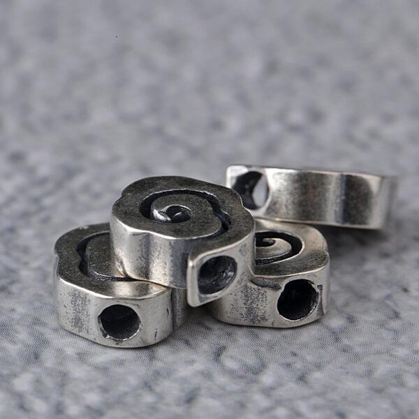 cloud bead, spacer bead, s925 sterling silver, silver bead, oxidized silver bead - Image 5