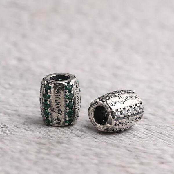 oval bead, retro bead, spacer bead, s925 sterling silver, silver bead, oxidized silver bead - Image 6