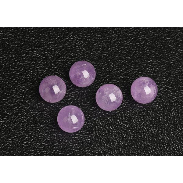amethyst bead, lavender purple bead, round bead, through hole bead - Image 5