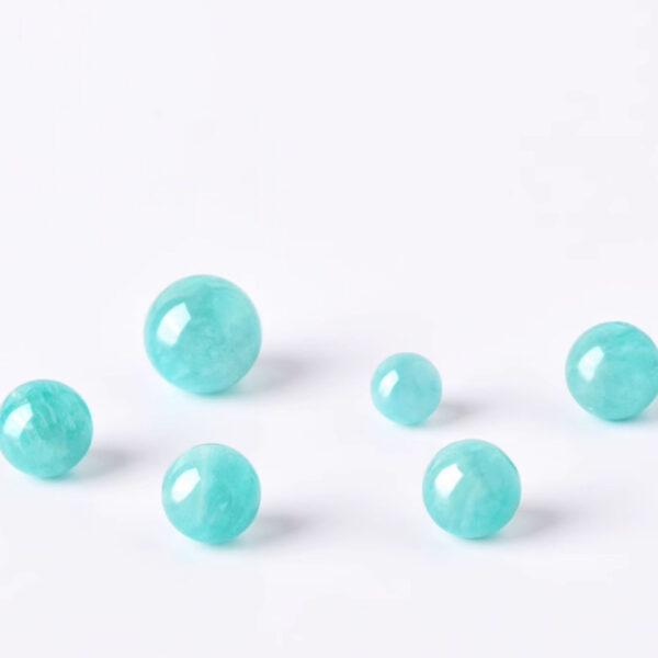 amazonite bead, blue bead, round bead, through hole bead, natural bead, genuine bead - Image 5