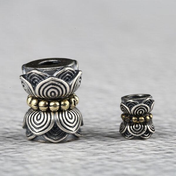 lotus flower bead, flower bead, spacer bead, s925 sterling silver, silver bead, oxidized silver bead - Image 4