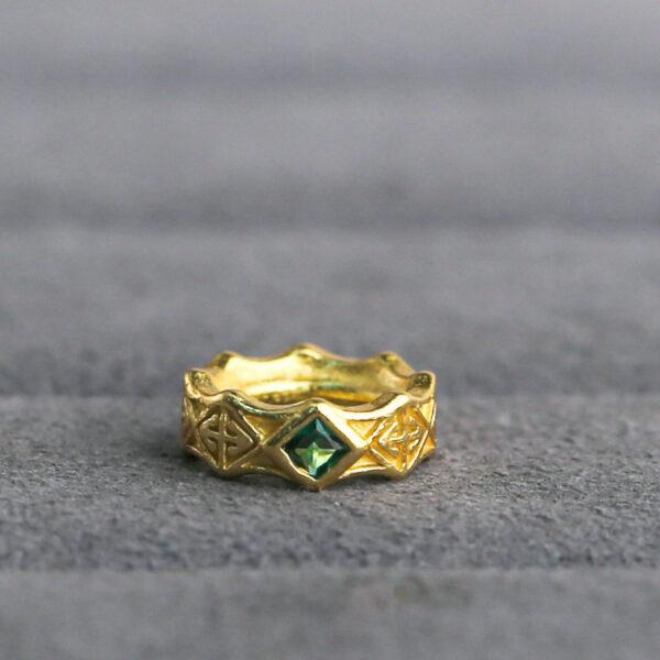 crown bead, ring bead, spacer bead, s925 sterling silver, sterling silver bead, golden bead, gild bead - Image 5