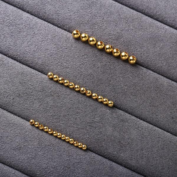 round bead, bright bead, smooth bead, simple bead, spacer bead, s925 sterling silver, sterling silver bead, golden bead, gild bead - Image 5