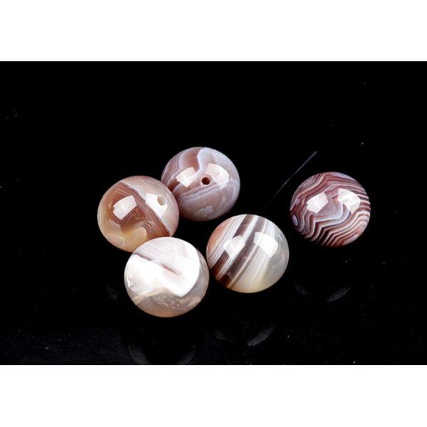 strip pattern agate bead, round bead, through hole bead - Image 6