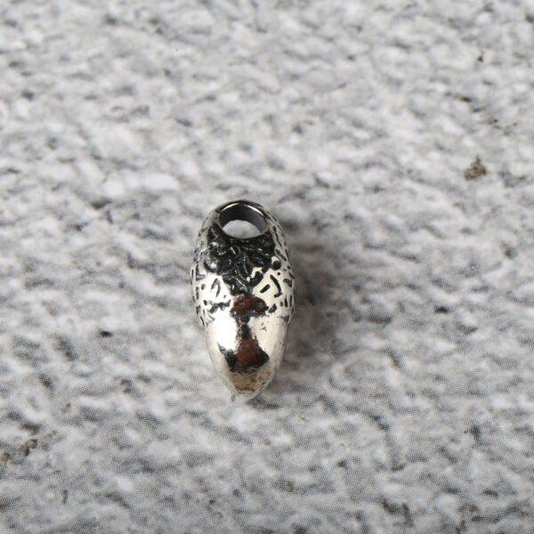 tiger tooth bead, spacer bead, s925 sterling silver, silver bead, oxidized silver bead - Image 6