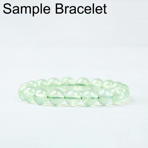 prehnite bead, green bead, clear bead, round bead, through hole bead, natural bead, genuine bead - Image 6