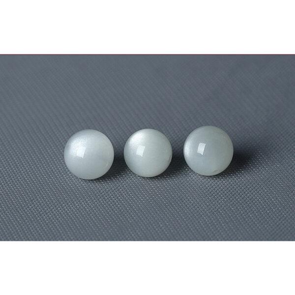white moonstone bead, moonstone bead, round bead, through hole bead - Image 6