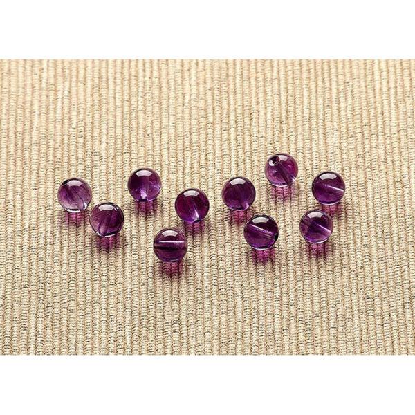 amethyst bead, purple bead, round bead, through hole bead - Image 6