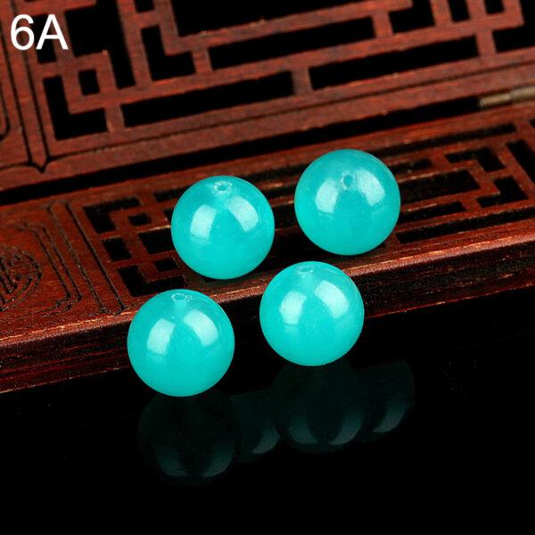 amazonite bead, green bead, round bead, through hole bead - Image 3