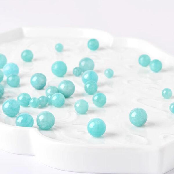 amazonite bead, blue bead, round bead, through hole bead, natural bead, genuine bead - Image 7