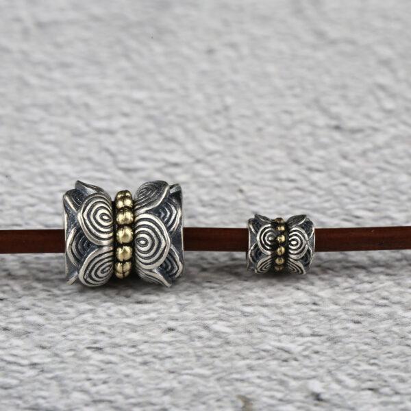lotus flower bead, flower bead, spacer bead, s925 sterling silver, silver bead, oxidized silver bead - Image 6