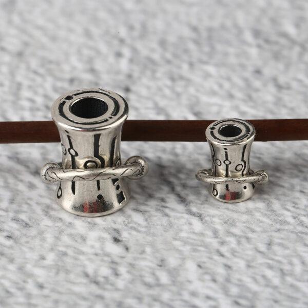 drum bead, ring bead, spacer bead, s925 sterling silver, silver bead, oxidized silver bead - Image 7