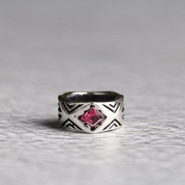 ring bead, geometric pattern bead, jump ring bead, spacer bead, s925 sterling silver, silver bead, oxidized silver bead - Image 7