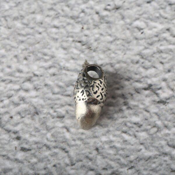 tiger tooth bead, spacer bead, s925 sterling silver, silver bead, oxidized silver bead - Image 7