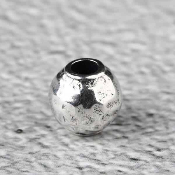 round bead, bumpy surface bead, spacer bead, s925 sterling silver, silver bead, oxidized silver bead - Image 7
