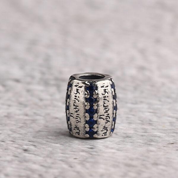 oval bead, retro bead, spacer bead, s925 sterling silver, silver bead, oxidized silver bead - Image 9