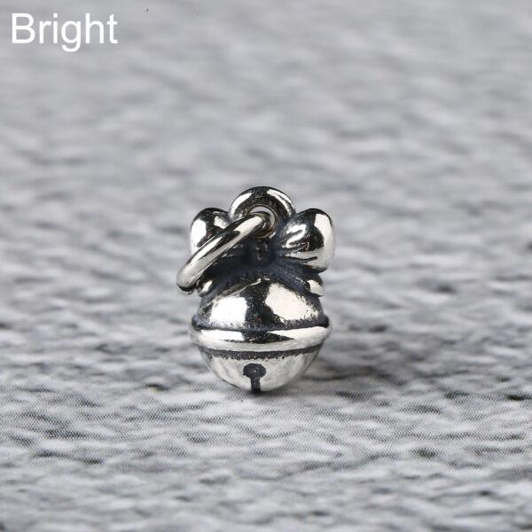 bell charm, s925 sterling silver, silver bead, silver charm, oxidized silver bead - Image 6