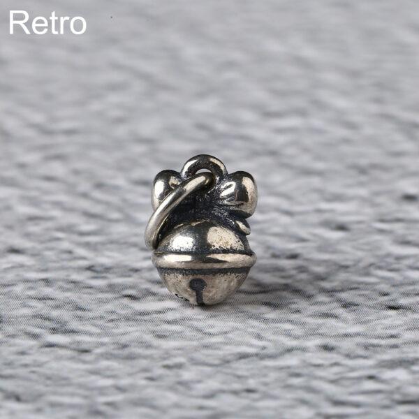 bell charm, s925 sterling silver, silver bead, silver charm, oxidized silver bead - Image 7