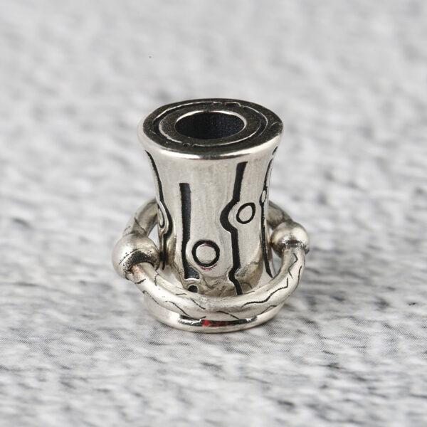 drum bead, ring bead, spacer bead, s925 sterling silver, silver bead, oxidized silver bead - Image 8