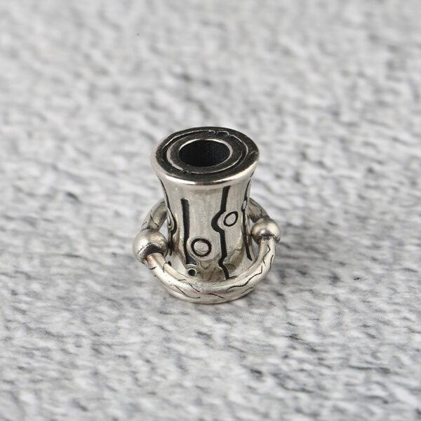drum bead, ring bead, spacer bead, s925 sterling silver, silver bead, oxidized silver bead - Image 9