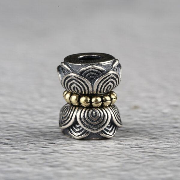 lotus flower bead, flower bead, spacer bead, s925 sterling silver, silver bead, oxidized silver bead - Image 7