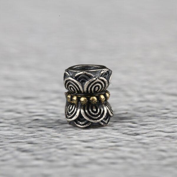 lotus flower bead, flower bead, spacer bead, s925 sterling silver, silver bead, oxidized silver bead - Image 8