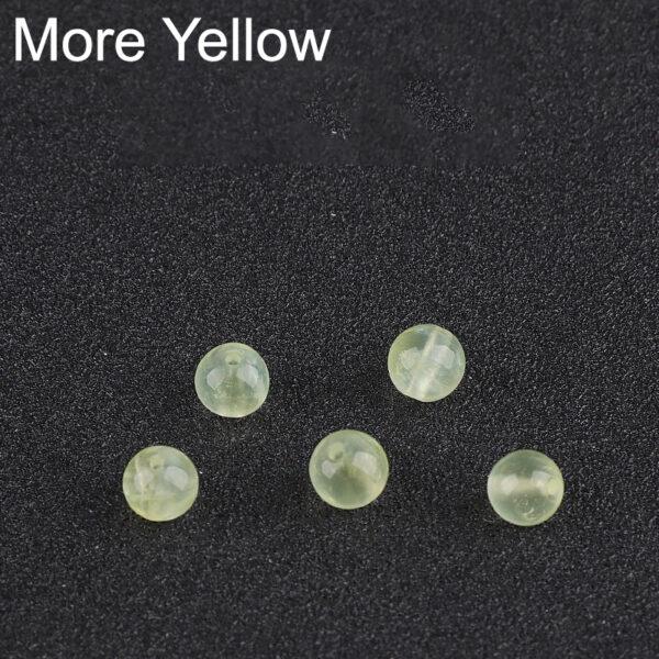 prehnite bead, green bead, yellow bead, round bead, through hole bead - Image 10