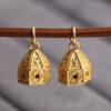 tent charm, flower pattern charm, s925 sterling silver, golden charm, gild bead