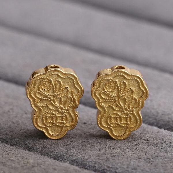 flower bead, lotus flower bead, spacer bead, s925 sterling silver, sterling silver bead, golden bead, gild bead