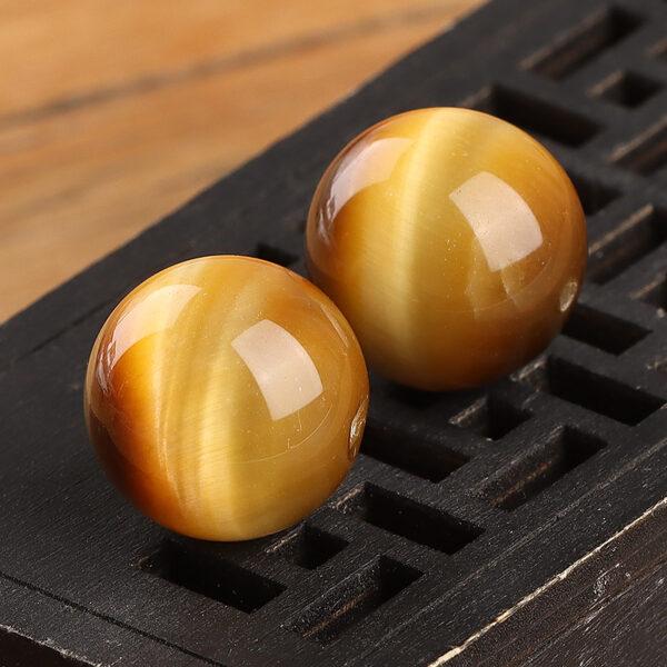 golden tiger eye bead, round bead, natural bead, genuine bead