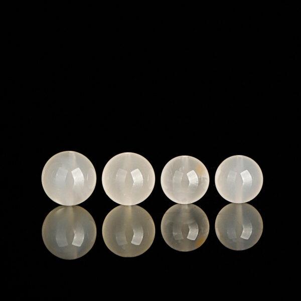milky white agate bead, mixed red bead, round bead, natural bead, genuine bead